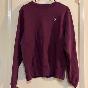 VS Pink crewneck sweater in burgundy